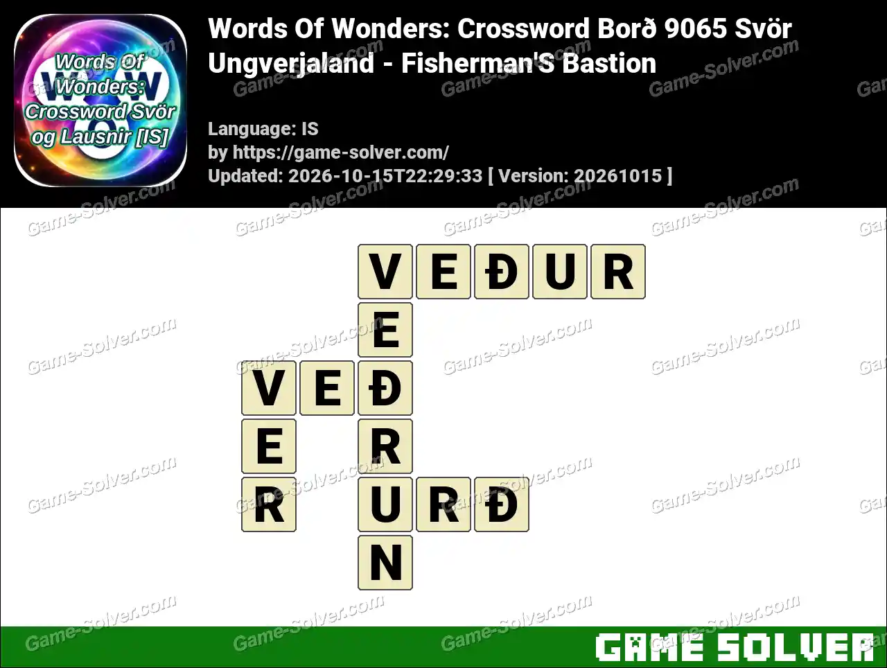 Words Of Wonders: Crossword Borð 9065 Svör – Ungverjaland – Fisherman’S Bastion